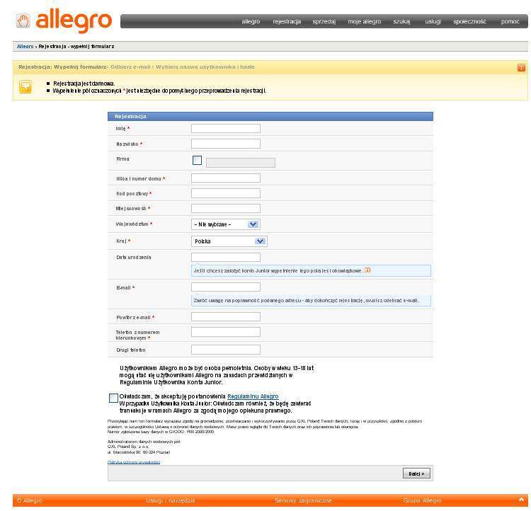 Jak Zalozyc Konto Na Allegro Pomoc W Zakladaniu Konta Allegro